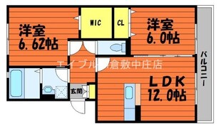 メルベーユ　A棟の物件間取画像